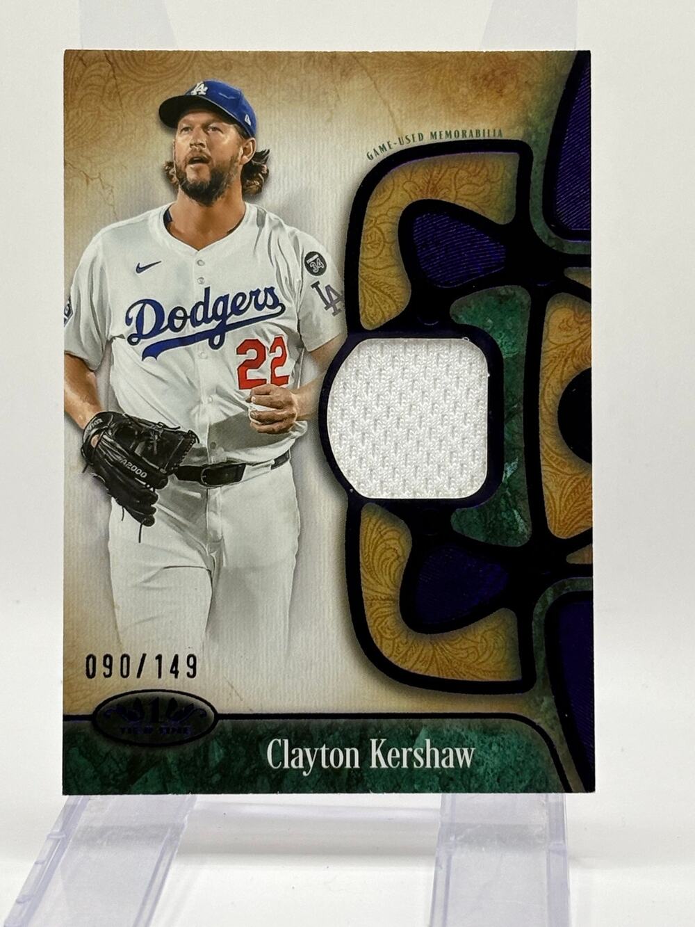 2026 Topps Tier One Clayton Kershaw Purple Jersey Relic 90/149 SP LA Dodgers